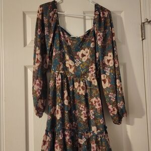 Floral Long Sleeve Dress
